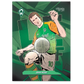 SV Werder Bremen Trading Card 100 Jahre Weserstadion – Deichhelden Johan Micoud Comic-Illustration mit Ball