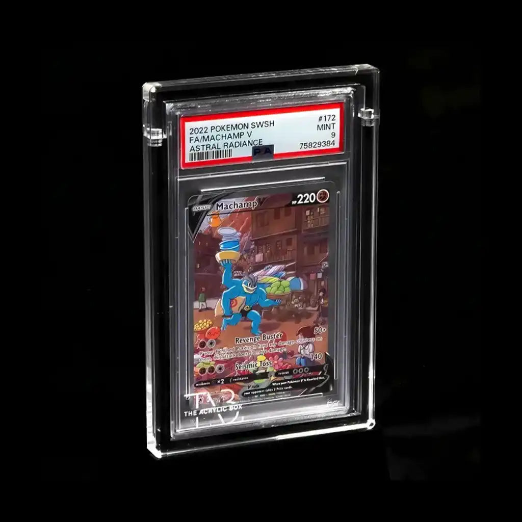 Premium Acryl Display Box für PSA gegradete Sammelkarten mit slap