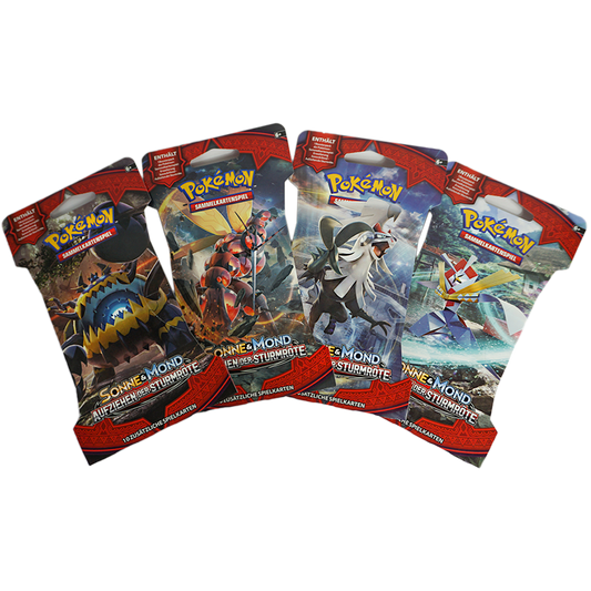 Pokemon Sonne & Mond Aufziehen der Sturmröte Sleeved Booster artworkset