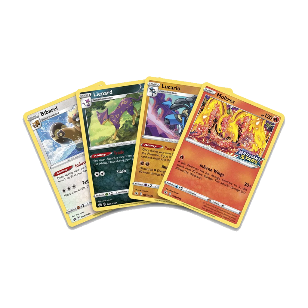 Pokemon Schwert & Schild Strahlende Sterne / Brilliant Stars Build and Battle Stadium Boxalle promo Karten